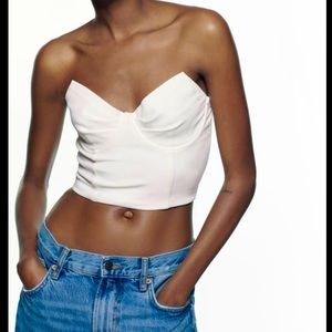 NWT Zara Corset With Pleats